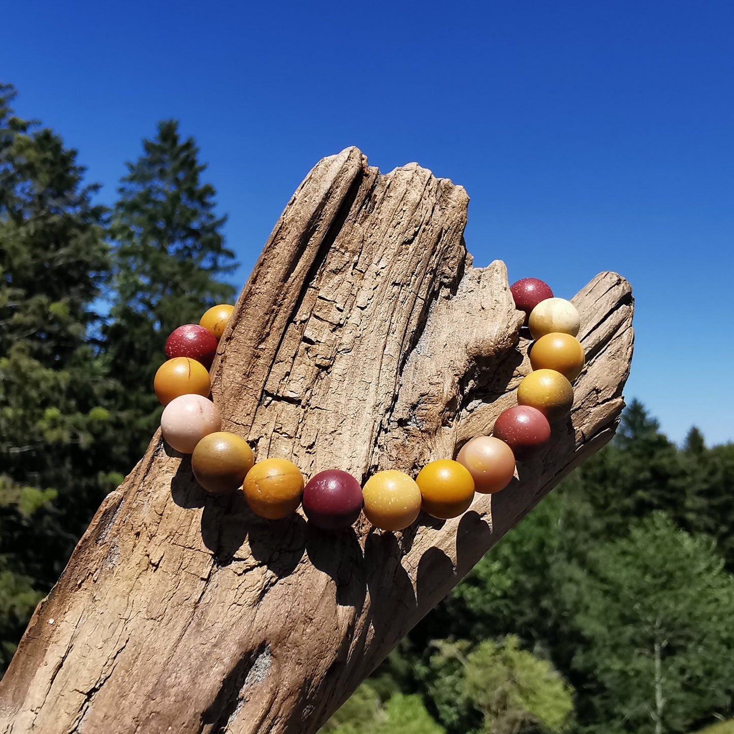 Heilstein Armband LEBENDIGKEIT Mookait matt 8mm Kugeln