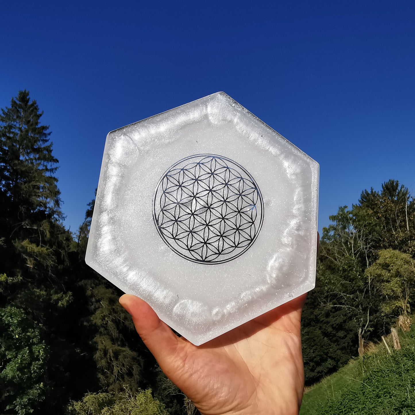 Orgone Hexagonal Pyramide GELASSENHEIT 18.5cm