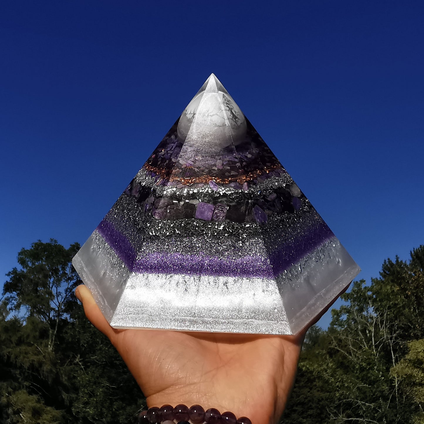 Orgone Hexagonal Pyramide GELASSENHEIT 18.5cm
