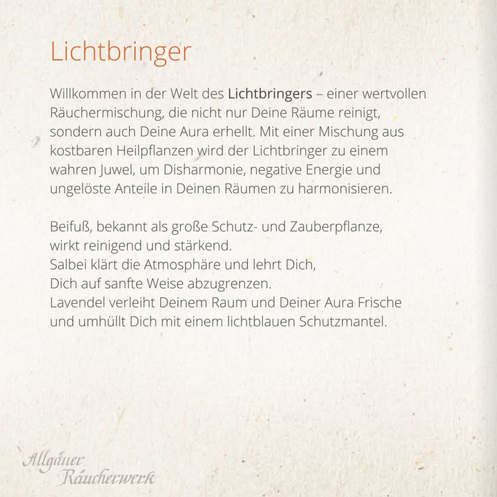 Allgäuer Räucherwerk - Seelenzauber - Lichtbringer - Nachfüllpackung