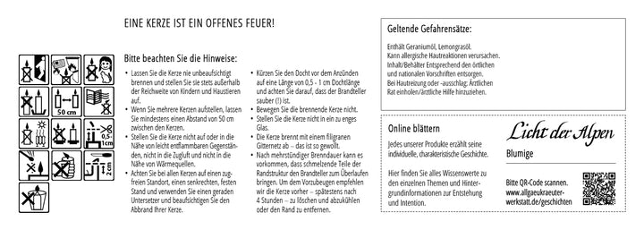 Die Blumige - Licht der Alpen - Allgäuer Heilkräuter Duftkerze