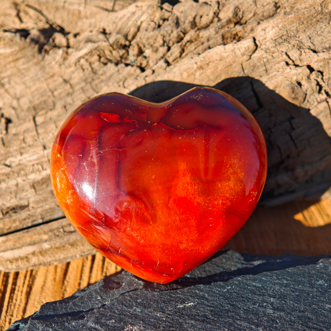 Karneol Taschenherzen 3-4cm 4 zur individuellen Auswahl