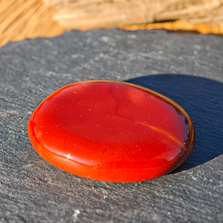 Mookait Jaspis (Lebenskraft - Lebendigkeit) Scheibenstein