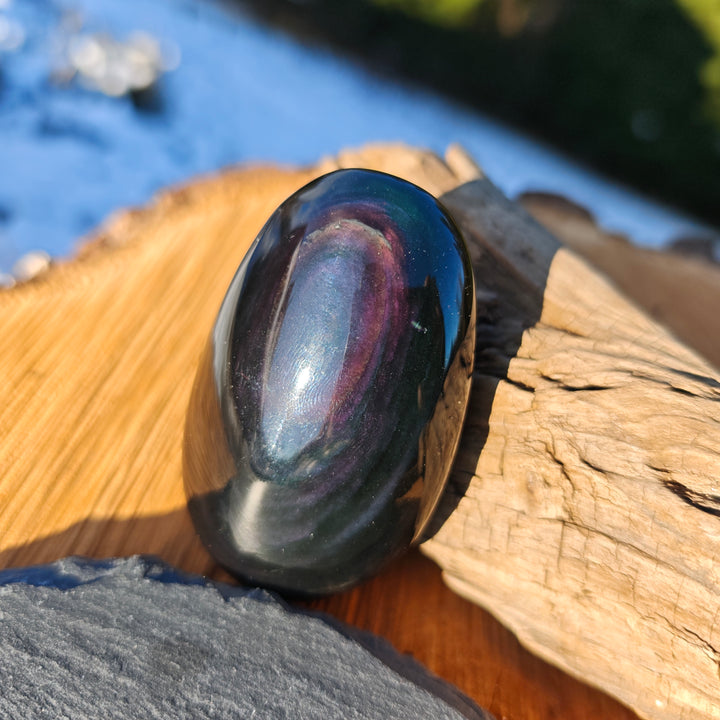 Regenbogen Obsidian (Integrität - Zufriedenheit) Handschmeichler (3)