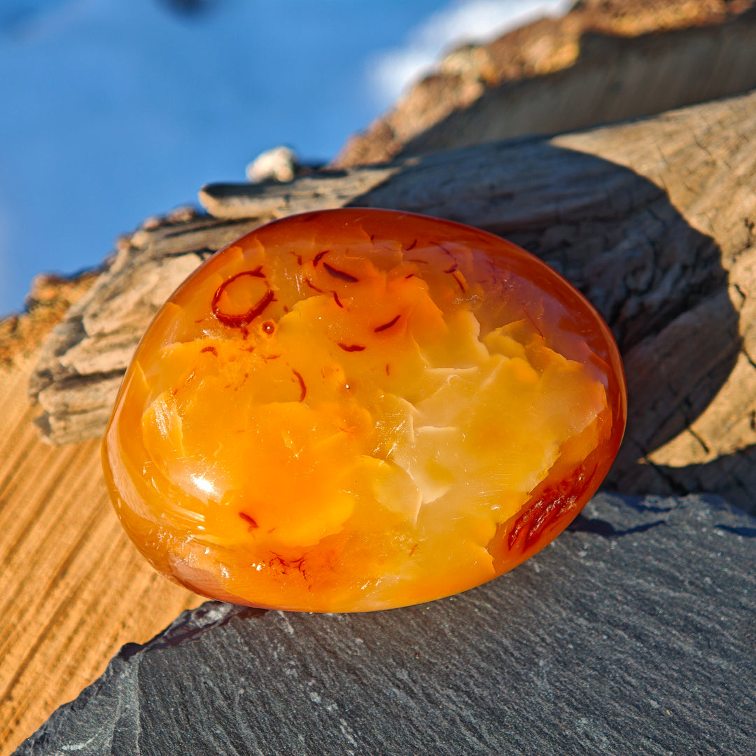 Karneol (Tatkraft) Handschmeichler (2)