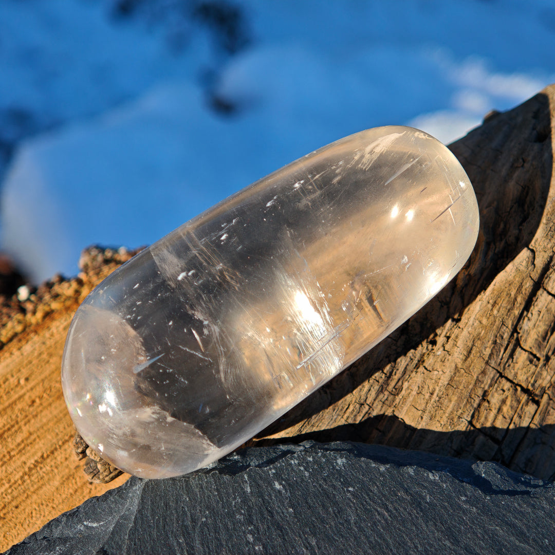 Calcit klar (Entwicklung-Geistesklarheit) Handschmeichler 7 zur Auswahl