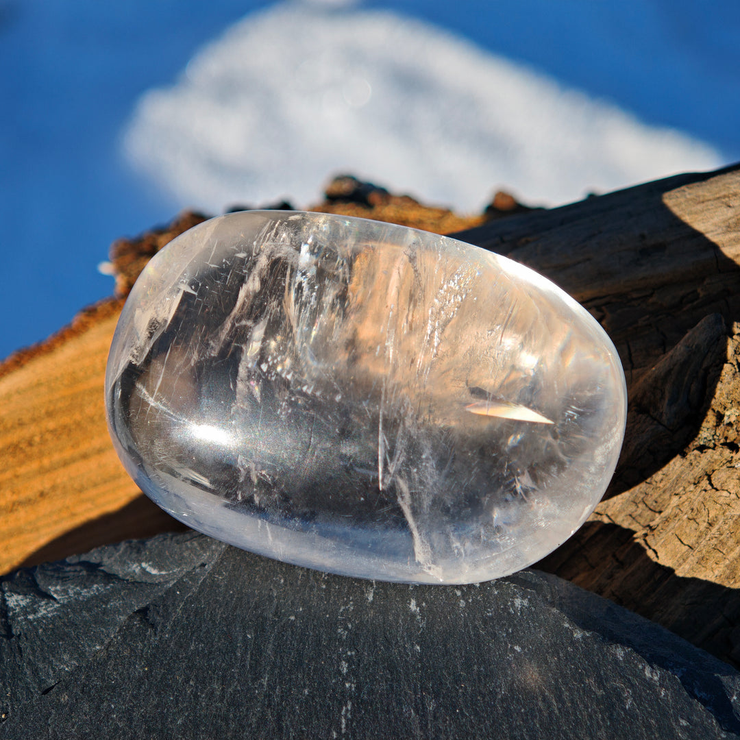 Calcit klar (Entwicklung-Geistesklarheit) Handschmeichler 7 zur Auswahl