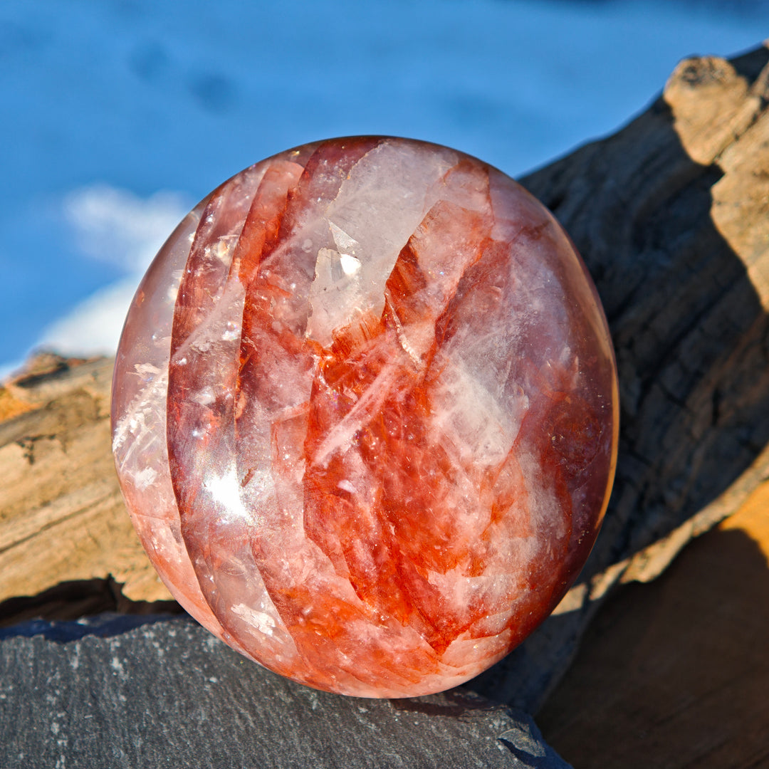 Red Healer Hämatitquarz Bergkristall Handschmeichler L (4)