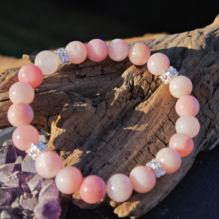 Edelstein Armband SPIRITUELLER SCHUTZ Petalit S925 8mm