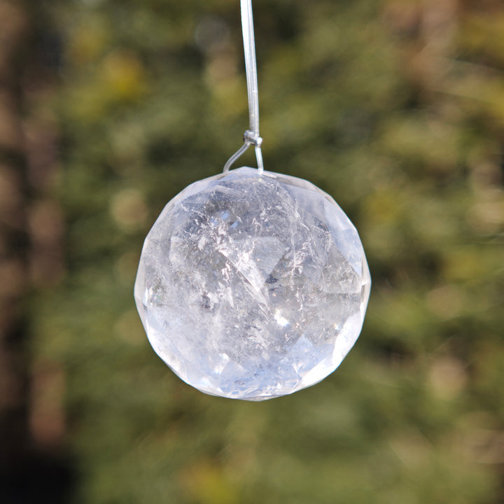 Lichtkristall Kugel (facettierter Bergkristall) 28mm fürs Fenster