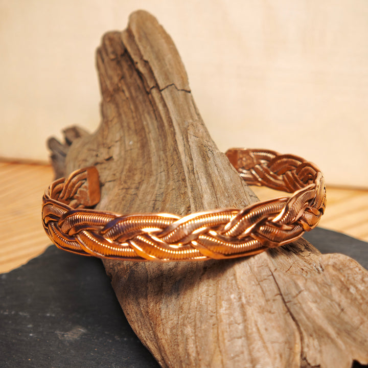 Kupfer Armreif geflochten