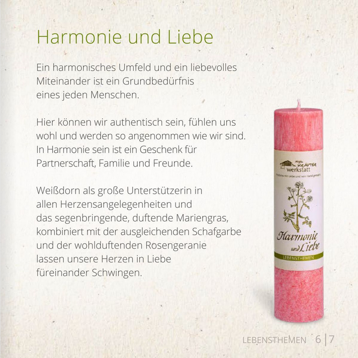 HARMONIE & LIEBE - Allgäuer Heilkräuter Kerze