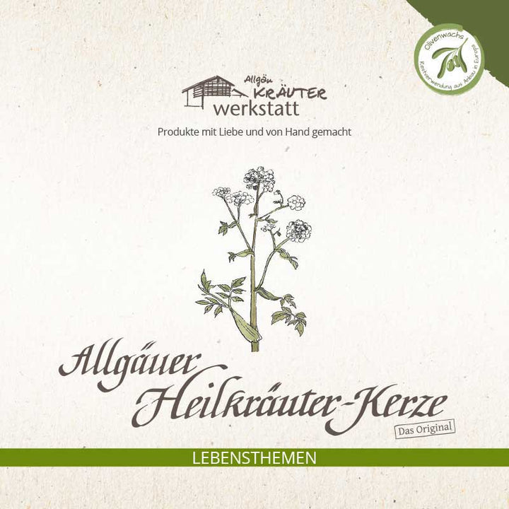 LEBENSFREUDE - Allgäuer Heilkräuter Kerze