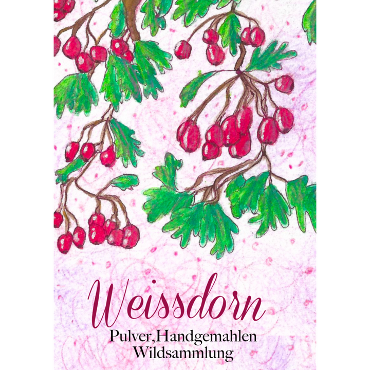 Weissdornbeeren Pulver - 100% handgemahlenes natürliches Superfood Wildsammlung 250g