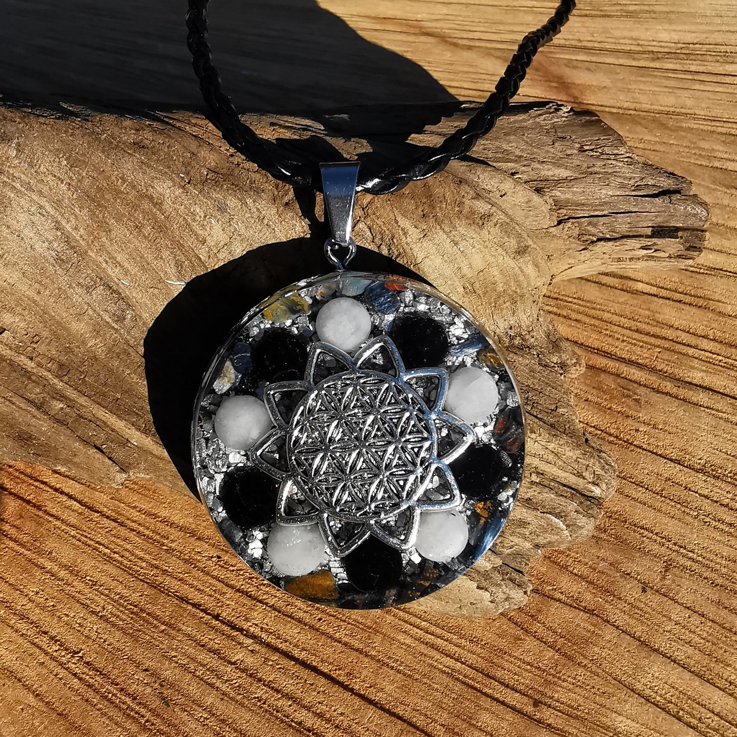 Orgone pendant SPECIAL EMF PROTECTION silver