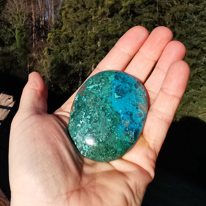 Chrysokoll Handschmeichler XL Seifenstein (2)